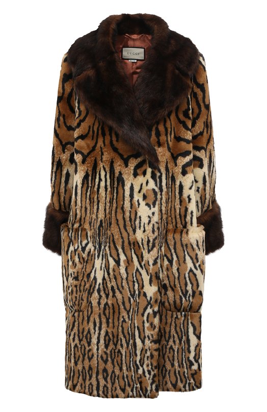 Шуба из экомеха Gucci 573151 XEAA1 Леопардовый 573151 XEAA1