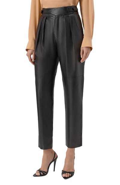 Кожаные брюки SAINT LAURENT, арт. 858508/Y50A2, фото 3