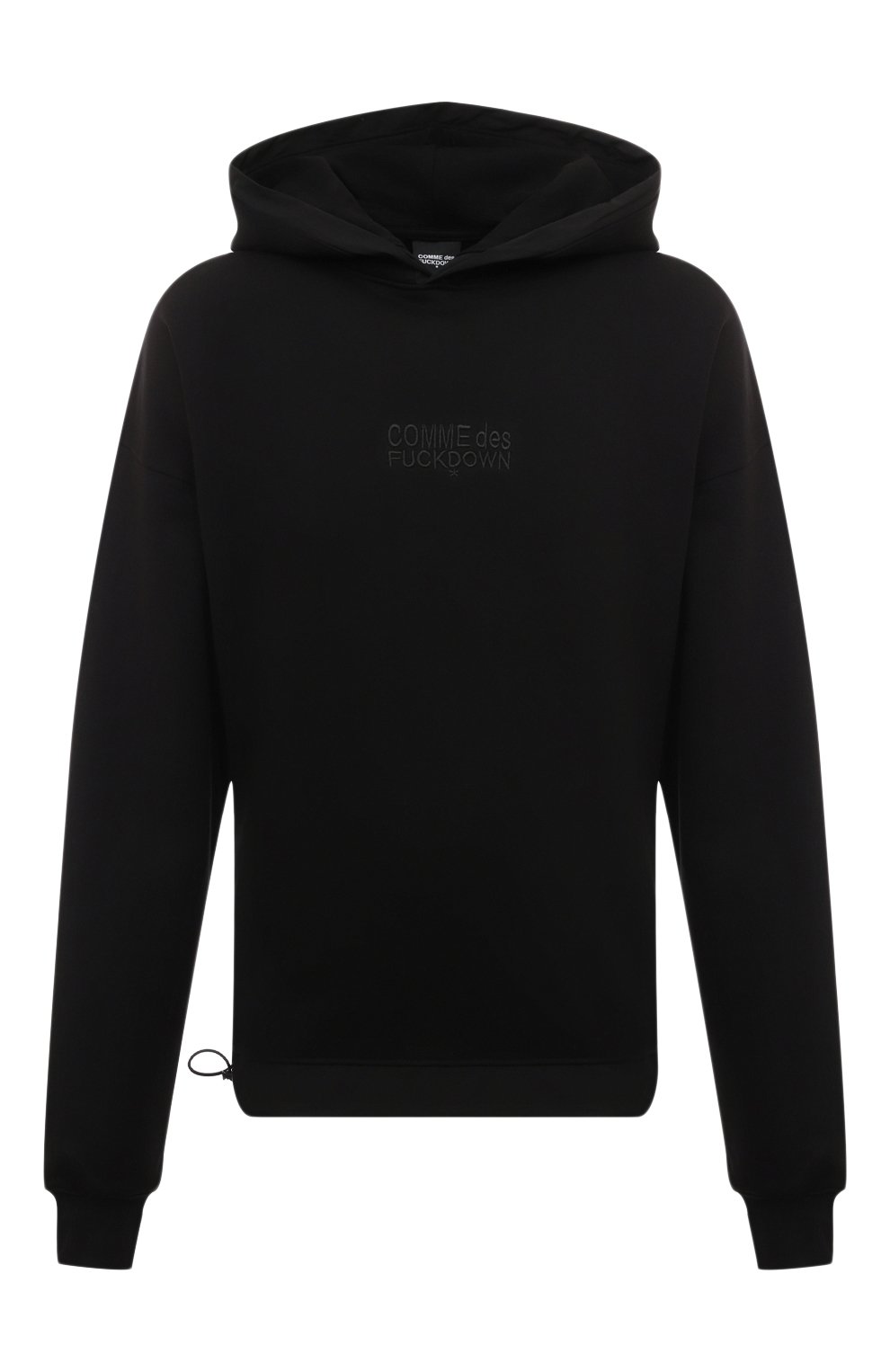Хлопковое худи COMME DES FUCKDOWN черного цвета по цене 14050 руб., арт. CFABM01408, фото 1 Хлопковое худи COMME DES FUCKDOWN, арт. CFABM01408, фото 1
