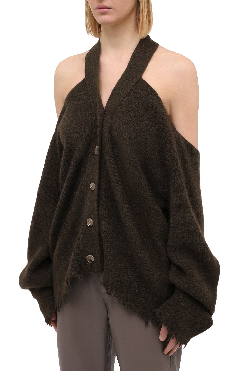 Кардиган NANUSHKA, арт. HEE_MIDNIGHT KHAKI_DIAM0ND KNIT, фото 3