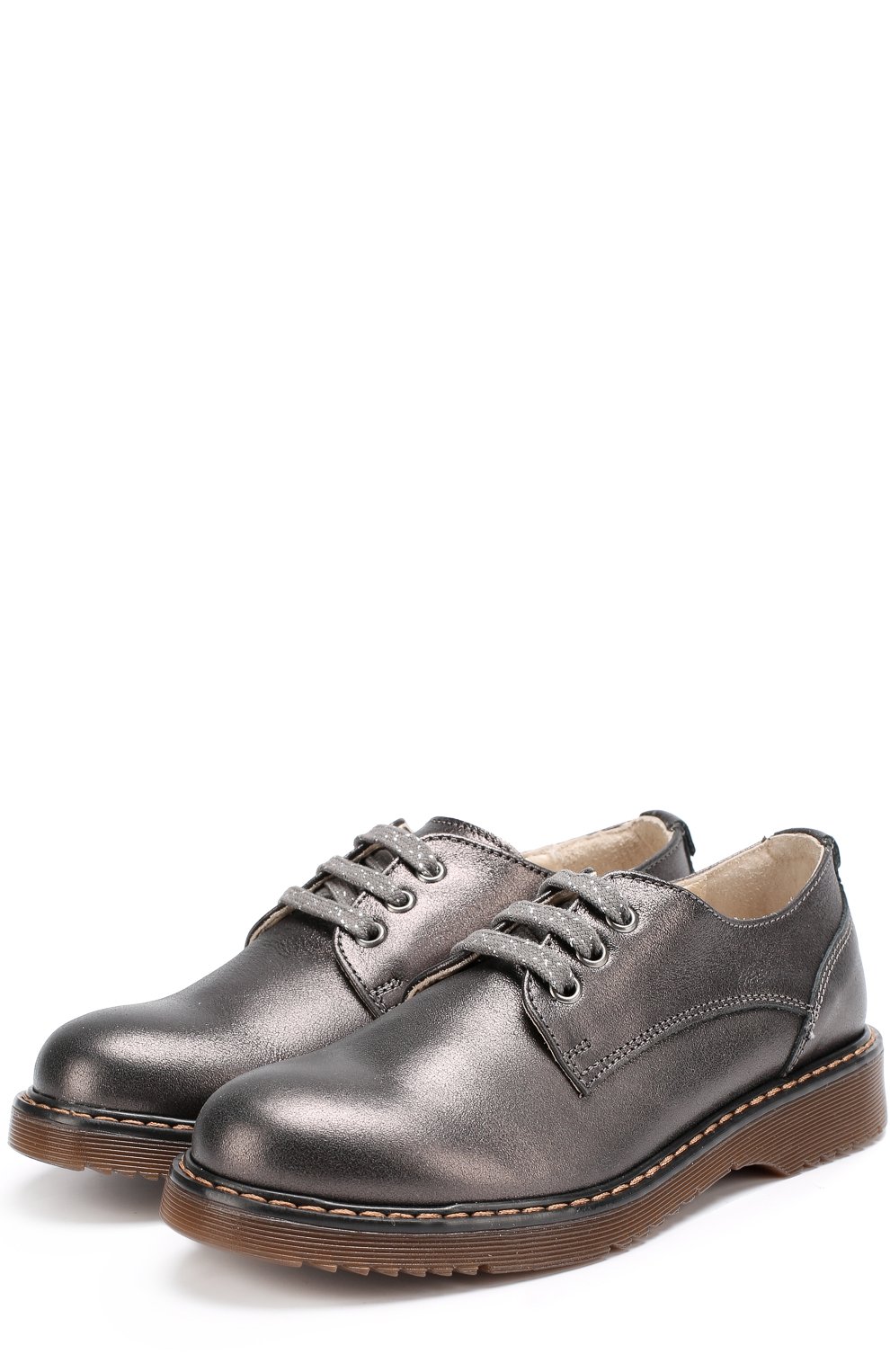 Дерби из металлизированной кожи TWINSET, арт. HA78AE/27-34, фото 1