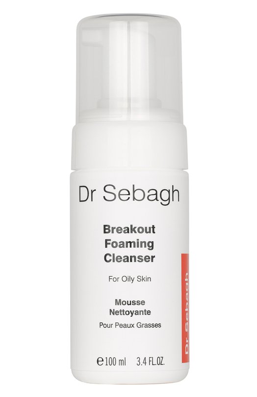 фото Очищающая пенка для жирной кожи и кожи с акне breakout foaming cleanser. for oily & acne prone skin (100ml) dr sebagh