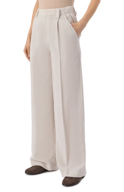 Вельветовые брюки BRUNELLO CUCINELLI кремового цвета по цене 170000 руб., арт. MP516P9024, фото 3 Вельветовые брюки BRUNELLO CUCINELLI, арт. MP516P9024, фото 3