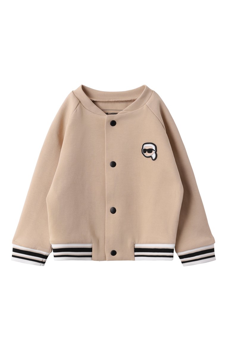 Детский комплект из трех предметов KARL LAGERFELD KIDS бежевого цвета, арт. Z30503 | Фото 2 (Нос: Не проставлено; Кросс-КТ НВ: Костюм; Ростовка одежда: 18 мес | 86 см, 9 мес | 74 см, 12 мес | 80 см)
