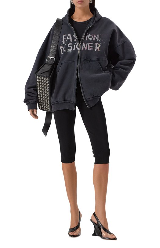 Хлопковая толстовка Balenciaga 808227/TSVC3 Чёрный  808227/TSVC3 Фото 2