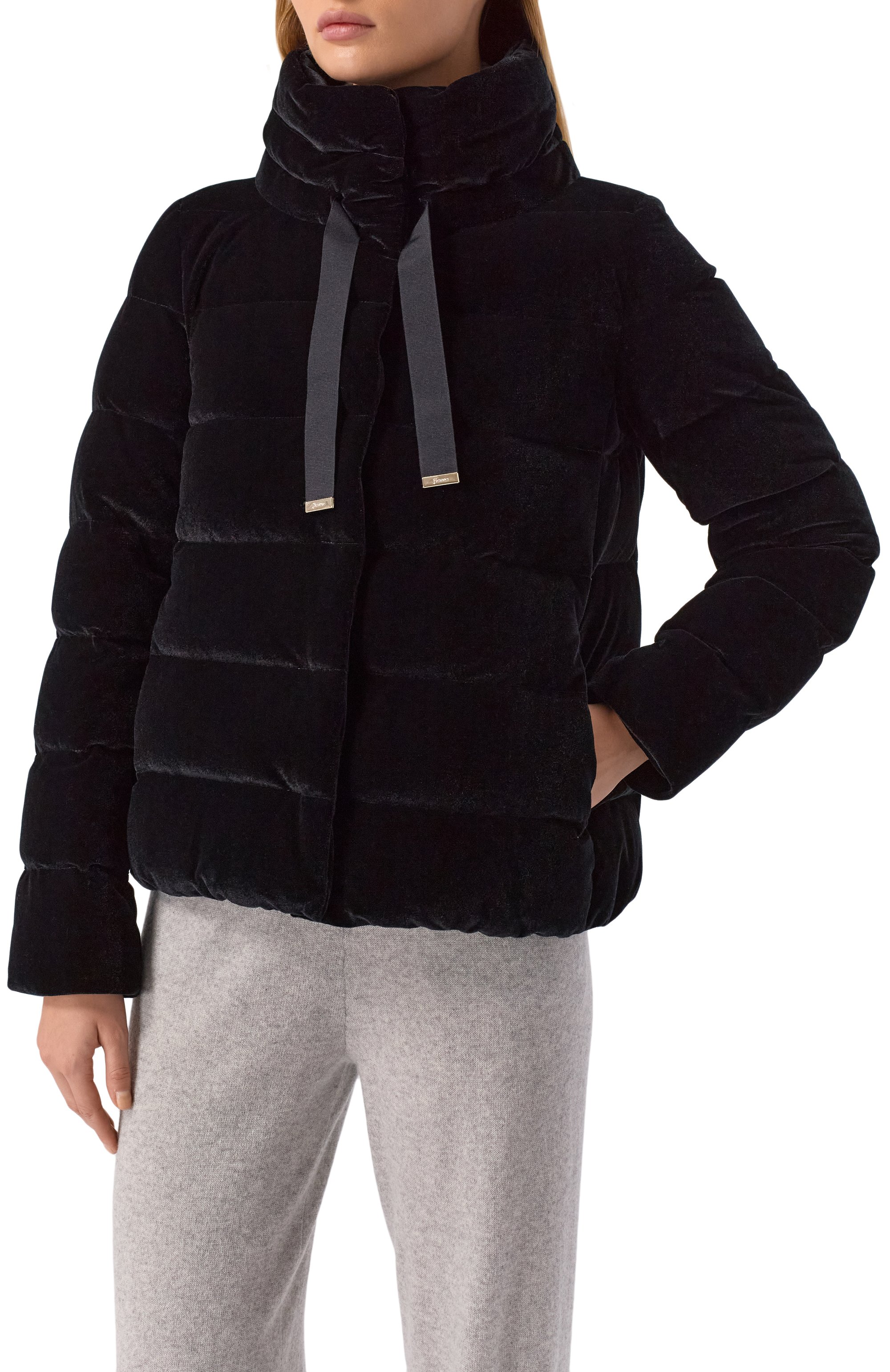 Бархатный пуховик HERNO, арт. PI002180D/15020S, фото 3