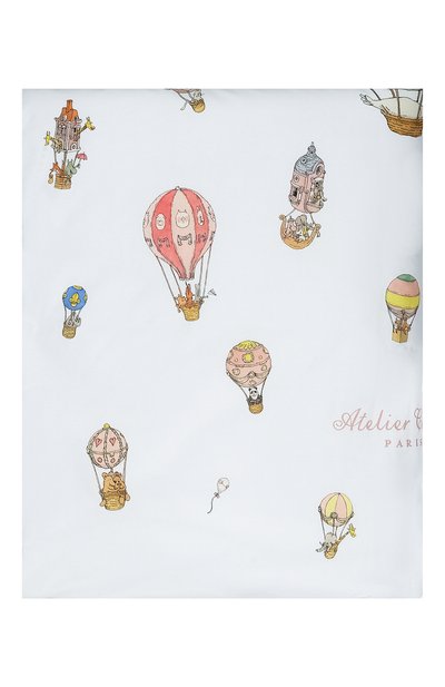 Хлопковое одеяло ATELIER CHOUX белого цвета по цене 14550 руб., арт. QUILT REVERSIBLE-M0NCEAU/H0T AIR BALL00N, фото 4 Хлопковое одеяло ATELIER CHOUX, арт. QUILT REVERSIBLE-M0NCEAU/H0T AIR BALL00N, фото 4