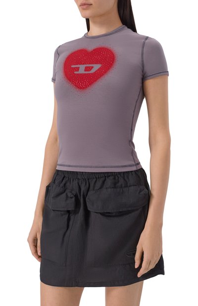 Хлопковая футболка DIESEL, арт. A20980/0QHHA, фото 3