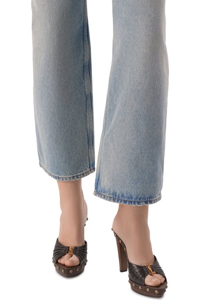 Женские кожаные мюли SAINT LAURENT, арт. 860797/AAF8B