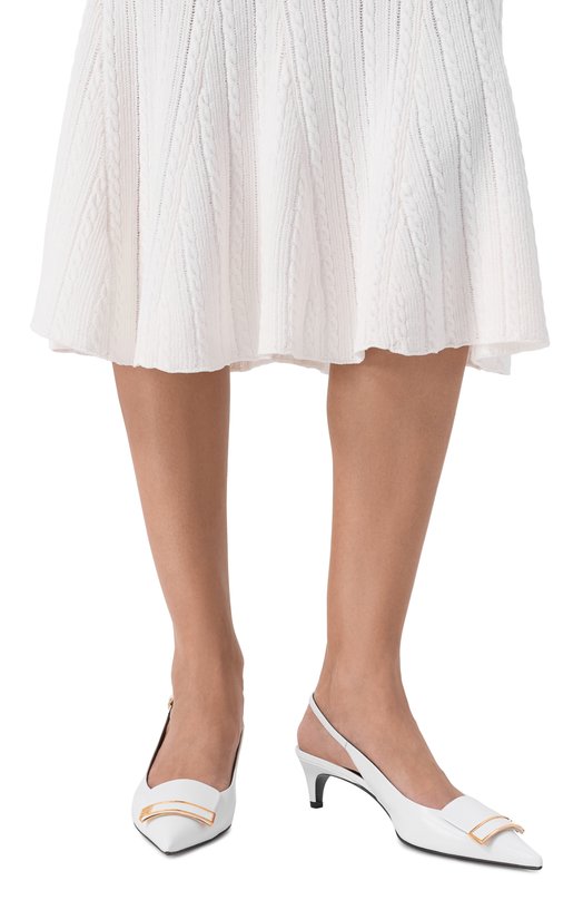 Кожаные туфли sr1 Sergio Rossi B14500/MMVN13 Белый  B14500/MMVN13 Фото 2