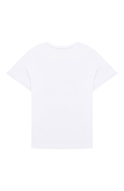 Хлопковая футболка ERMANNO SCERVINO белого цвета по цене 12500 руб., арт. ESFTS021 JE95 YS006/XXS-S, фото 2 Хлопковая футболка ERMANNO SCERVINO, арт. ESFTS021 JE95 YS006/XXS-S, фото 2