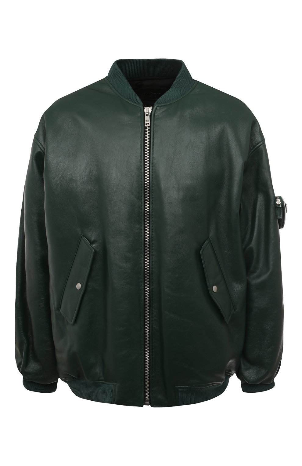 Кожаный бомбер PRADA, арт. UPS557-1ZFE-F0L76, фото 1