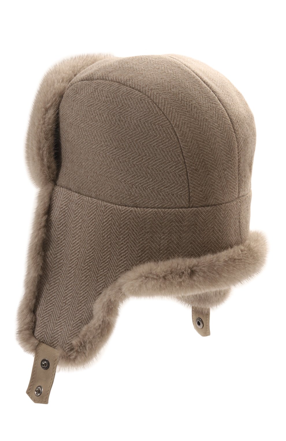 Кашемировая шапка-ушанка с мехом норки FURLAND бежевого цвета по цене 90200 руб., арт. 0201410010044600078, фото 2 Кашемировая шапка-ушанка с мехом норки FURLAND, арт. 0201410010044600078, фото 2
