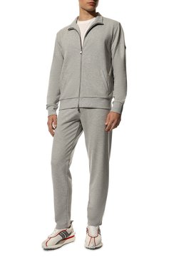 Мужской хлопковый спортивный костюм CANALI серого цвета, арт. T0747/MJ01503 | Фото 1 (Материал внешний: Хлопок; Рукава: Длинные; Кросс-КТ: Спорт; Драгоценные камни: Проставлено; Материал сплава: Проставлено)