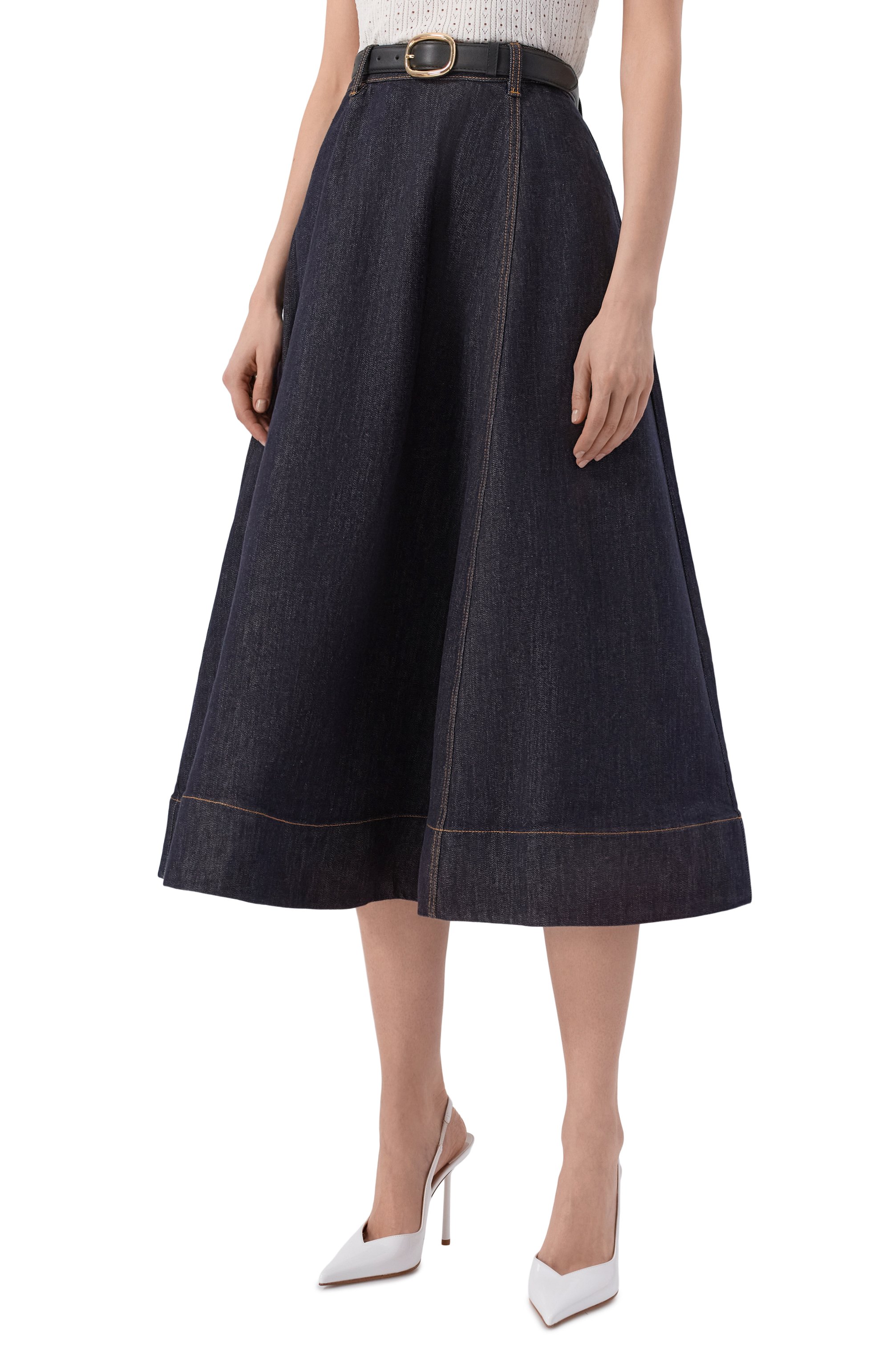 Джинсовая юбка SELF-PORTRAIT, арт. RS26828MSKBL, фото 3