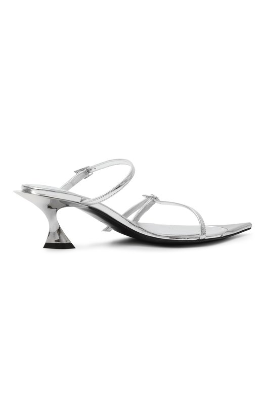 Кожаные босоножки Mugler MUSS24SC024 Серебряный  MUSS24SC024 Фото 5