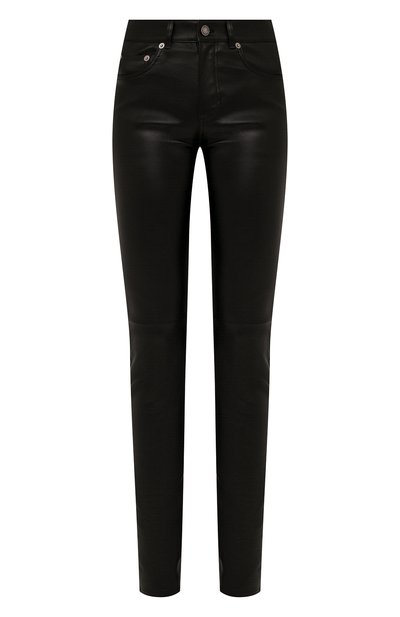 Женские кожаные брюки SAINT LAURENT, арт. 496409/Y5RG2