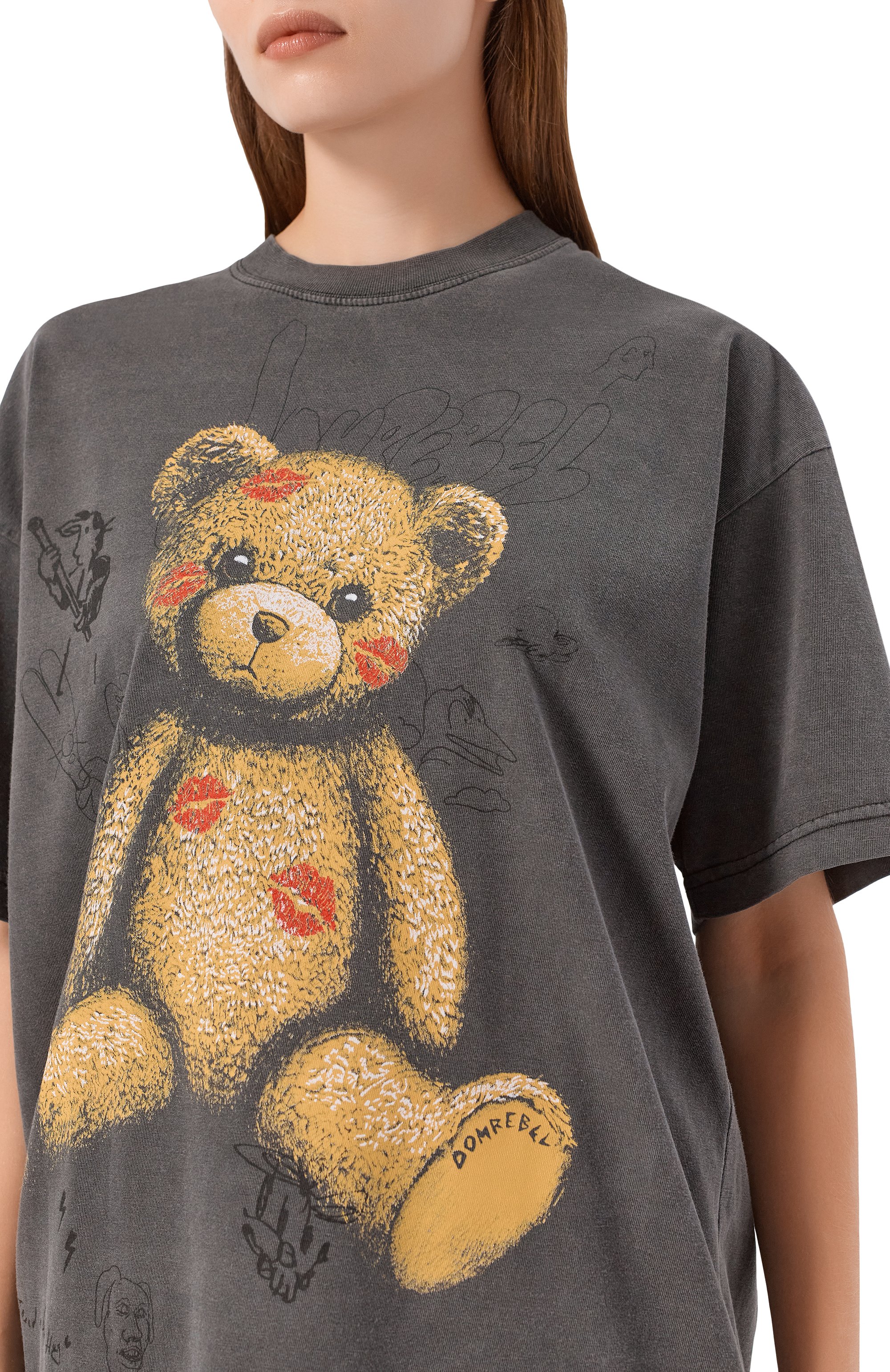 Хлопковая футболка DOMREBEL, арт. BIG KISS T-SHIRT, фото 5