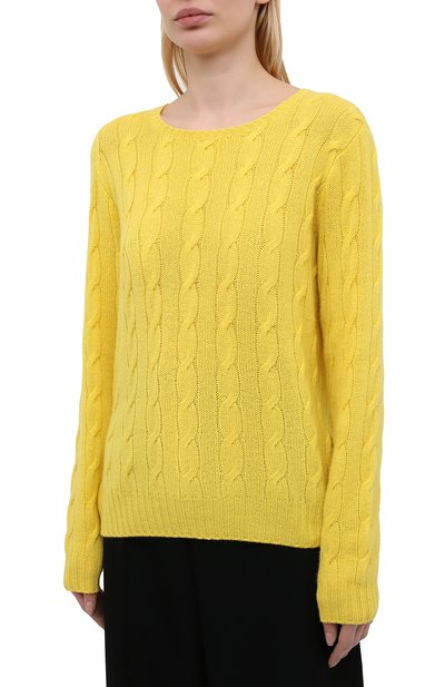 Кашемировый пуловер RALPH LAUREN желтого цвета по цене 79950 руб., арт. 919/IXQ18/FXQ18, фото 3 Кашемировый пуловер RALPH LAUREN, арт. 919/IXQ18/FXQ18, фото 3