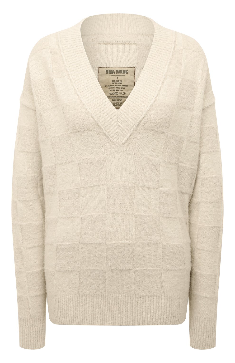 Пуловер UMA WANG кремового цвета по цене 55450 руб., арт. W2 W UK7138, фото 1 Пуловер UMA WANG, арт. W2 W UK7138, фото 1