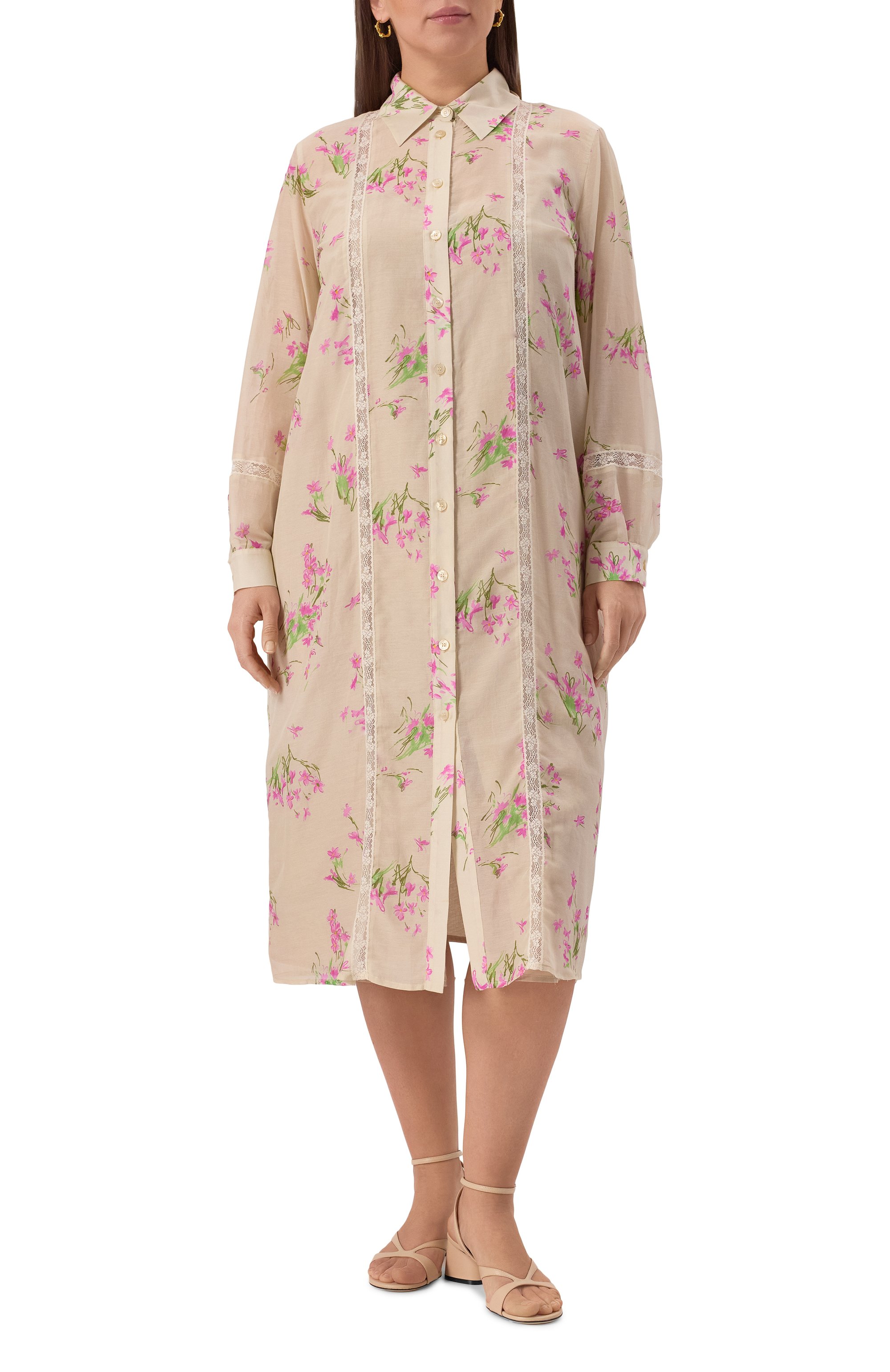 Платье из хлопка и шелка MARINA RINALDI, арт. LANA, фото 3