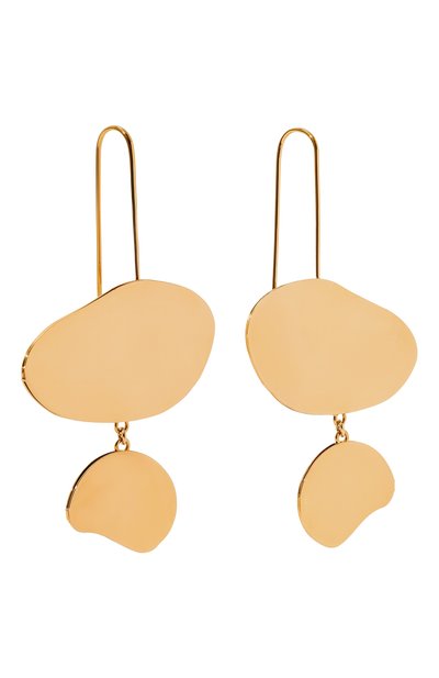 Серьги JIL SANDER золотого цвета по цене 86200 руб., арт. J11VG0083 P4877/G0LD, фото 3 Серьги JIL SANDER, арт. J11VG0083 P4877/G0LD, фото 3