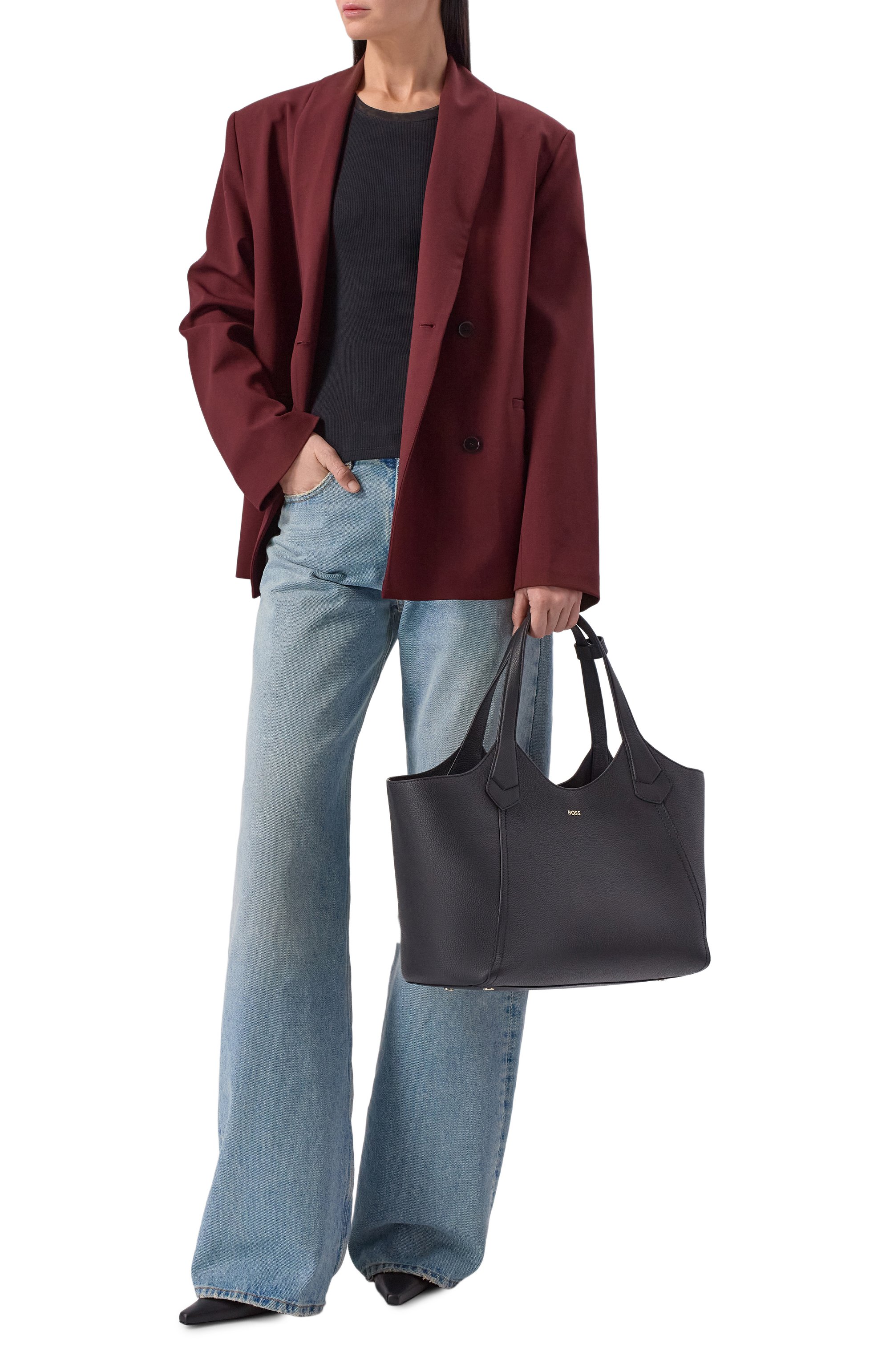 Сумка lenah BOSS черного цвета по цене 51200 руб., арт. 50563395, фото 7 Сумка lenah BOSS, арт. 50563395, фото 7