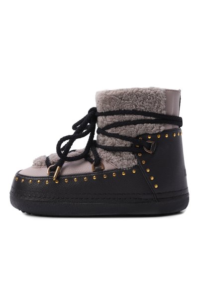 Кожаные полусапоги curly rock INUIKII розового цвета по цене 39450 руб., арт. 75202-087_001, фото 4 Кожаные полусапоги curly rock INUIKII, арт. 75202-087_001, фото 4