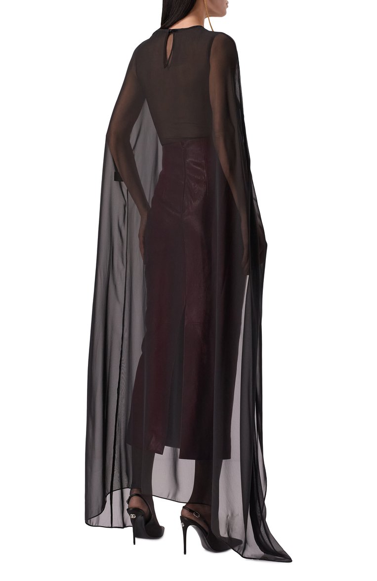 Топ THE NEW ARRIVALS ILKYAZ OZEL, арт. VIVI CAPE IN BLACK MIST, фото 4