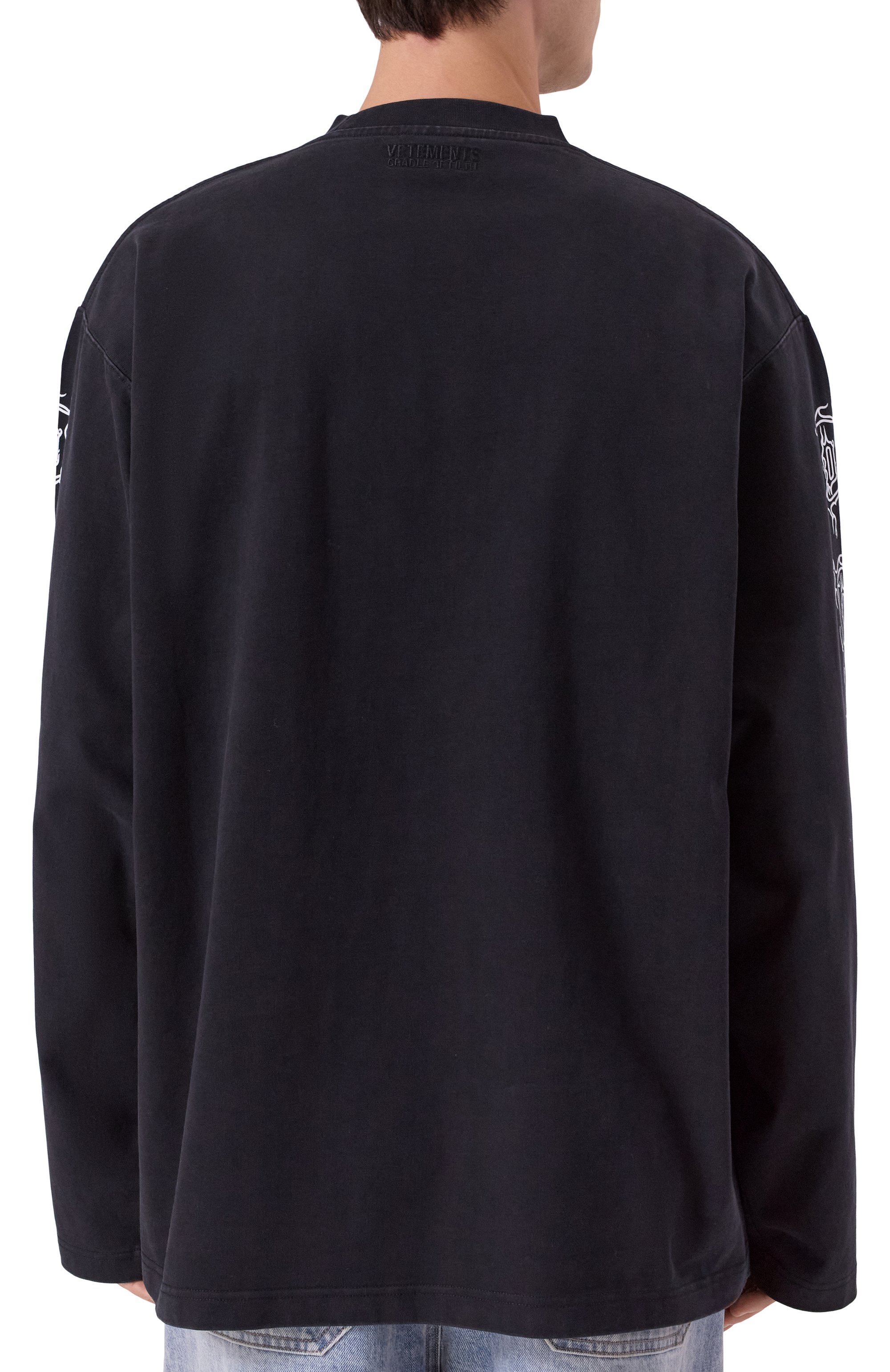 Хлопковый лонгслив vetements x cradle of filth VETEMENTS, арт. UCF76LS100B, фото 4