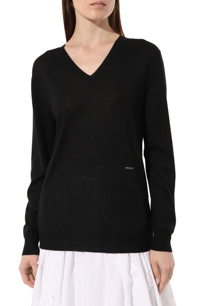 Кашемировый пуловер PRADA, арт. P24I1I-1N2W-F0002-212, фото 3