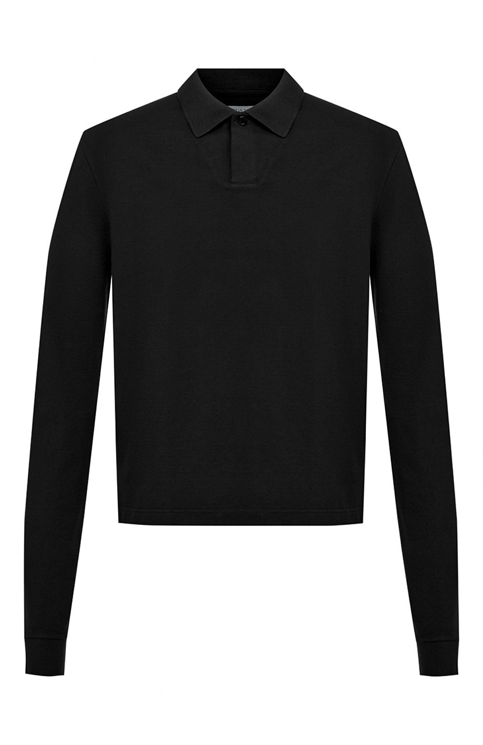 Хлопковое поло BOTTEGA VENETA черного цвета по цене 49950 руб., арт. 640405/V01G0, фото 1 Хлопковое поло BOTTEGA VENETA, арт. 640405/V01G0, фото 1