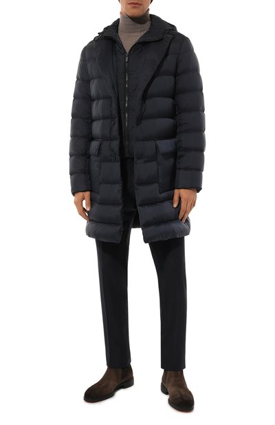 Пуховик BOSS темно-синего цвета по цене 99500 руб., арт. 50527906, фото 2 Пуховик BOSS, арт. 50527906, фото 2