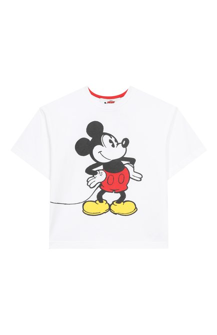 Детская хлопковая футболка MARC JACOBS (THE) белого цвета, арт. W60447 | Фото 1 (Материал внешний: Хлопок; Рукава: Короткие; Драгоценные камни: Проставлено; Материал сплава: Проставлено)