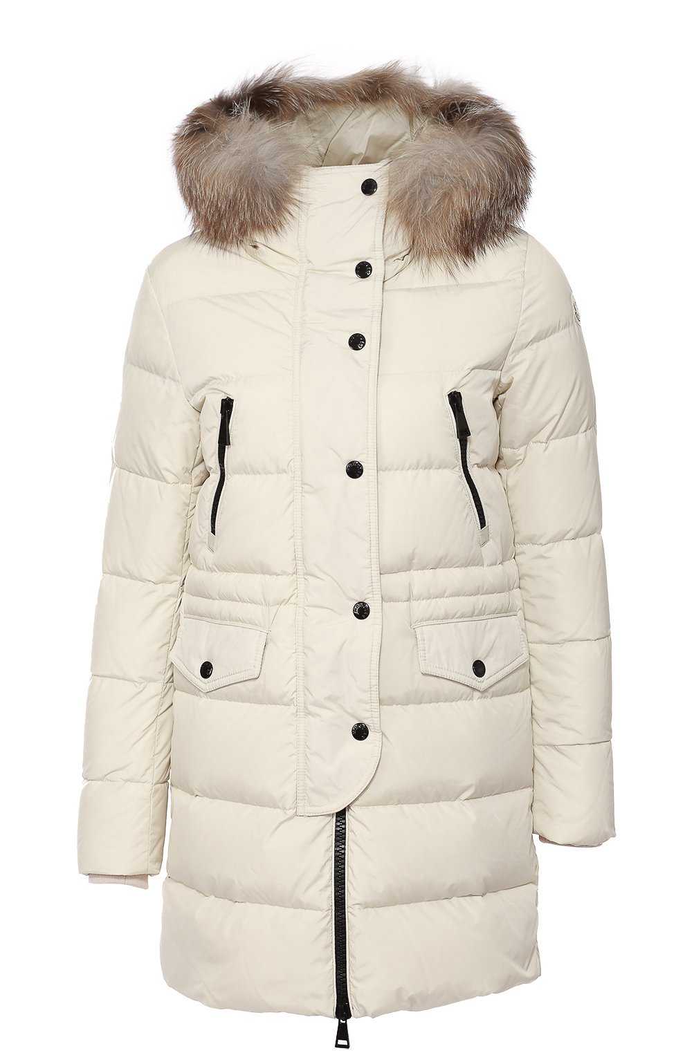 Приталенный стеганый пуховик с меховой отделкой MONCLER, арт. B2-093-49821-25-68065, фото 1