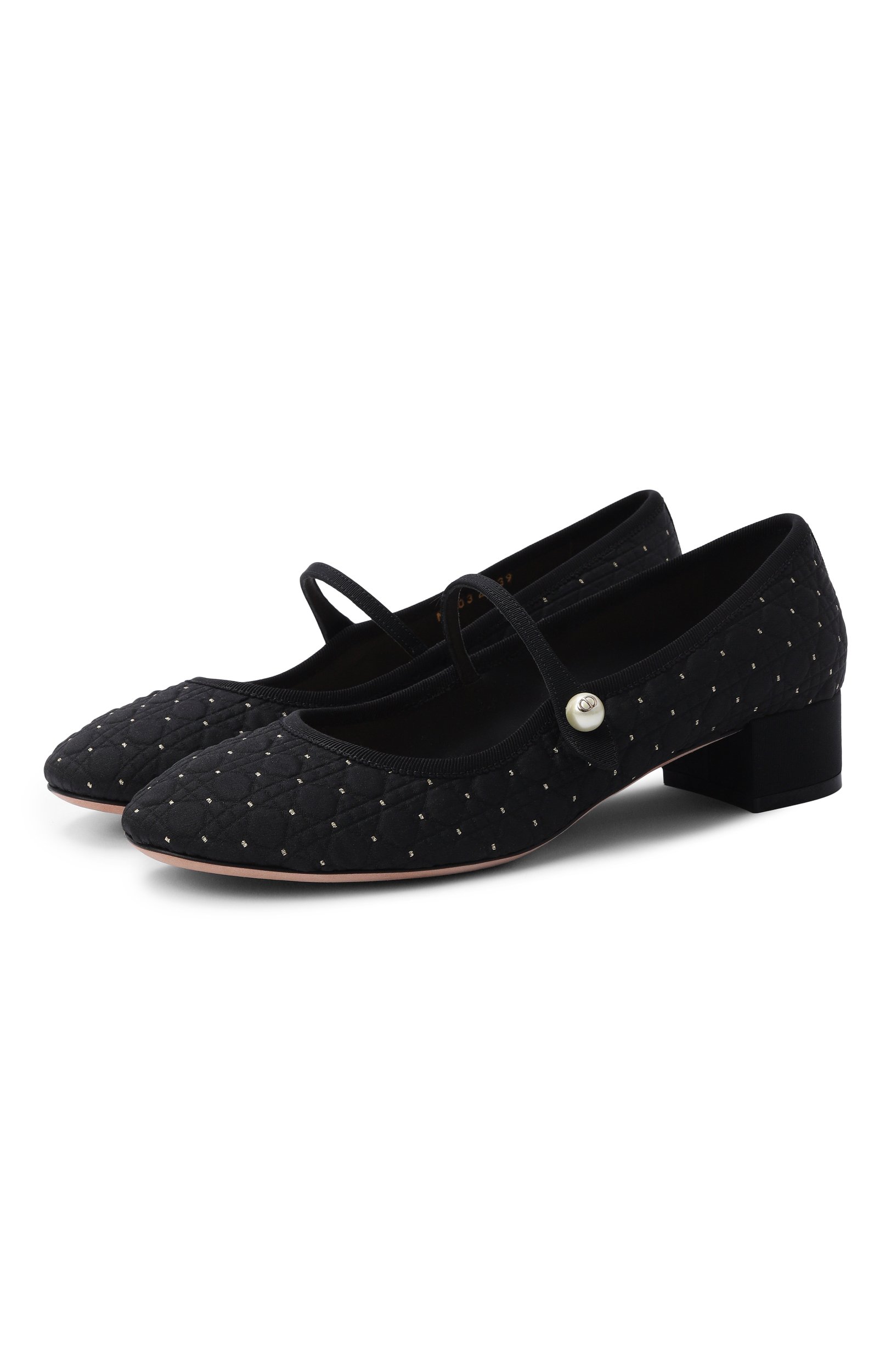 Текстильные туфли dior ballet DIOR черного цвета по цене 122000 руб., арт. KCF008PEF, фото 1 Текстильные туфли dior ballet DIOR, арт. KCF008PEF, фото 1