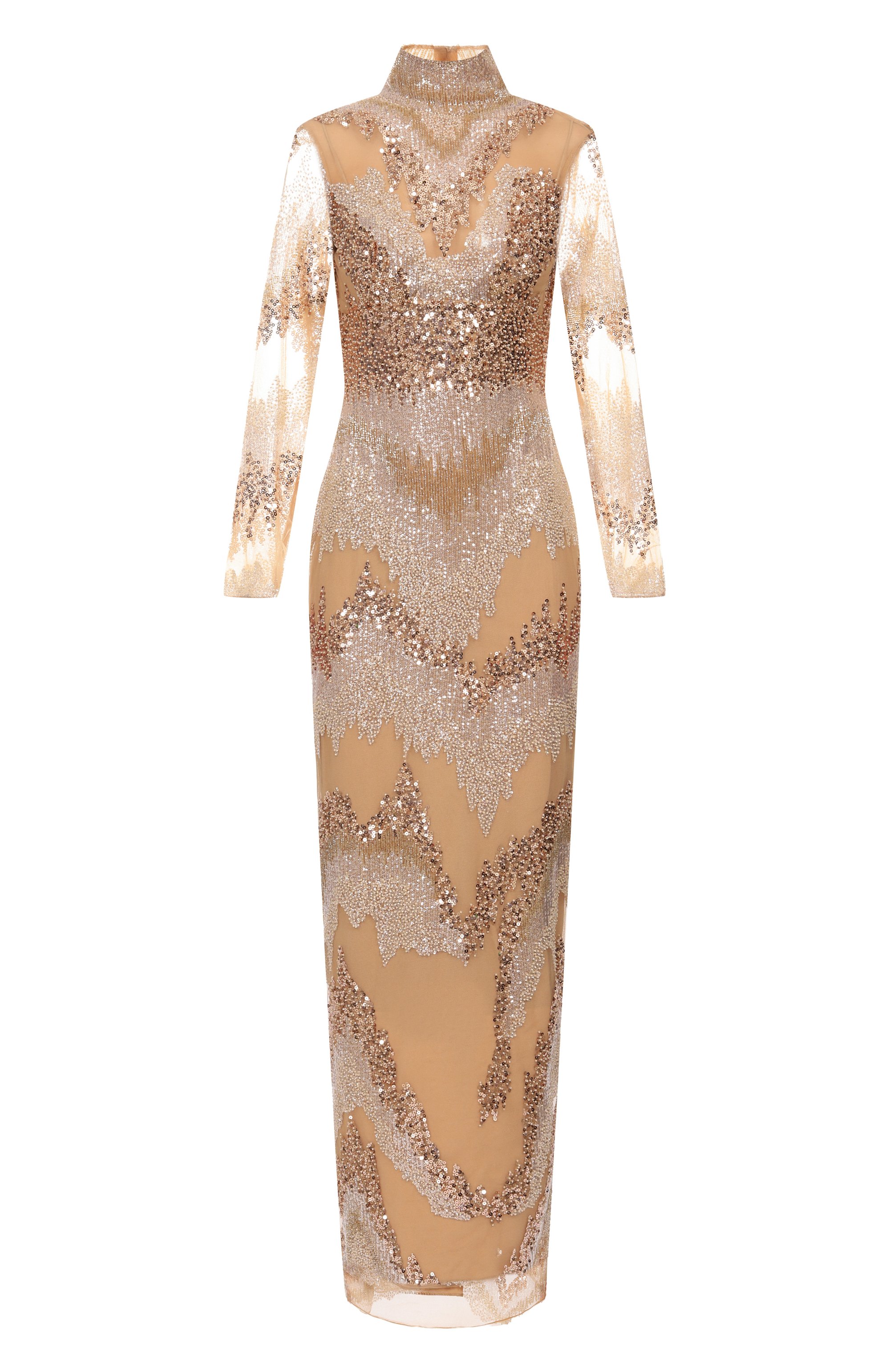 Платье с отделкой пайетками ZUHAIR MURAD, арт. FDR25046/TUEM014, фото 1