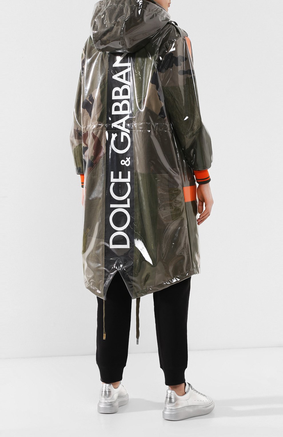 Парка с капюшоном DOLCE & GABBANA хаки цвета по цене 699500 руб., арт. F9E59T/GDM47, фото 4 Парка с капюшоном DOLCE & GABBANA, арт. F9E59T/GDM47, фото 4