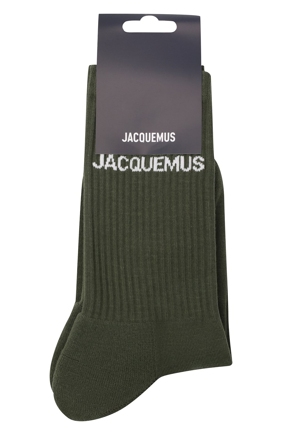 Хлопковые носки JACQUEMUS зеленого цвета по цене 3200 руб., арт. 203AC12/515550, фото 1 Хлопковые носки JACQUEMUS, арт. 203AC12/515550, фото 1