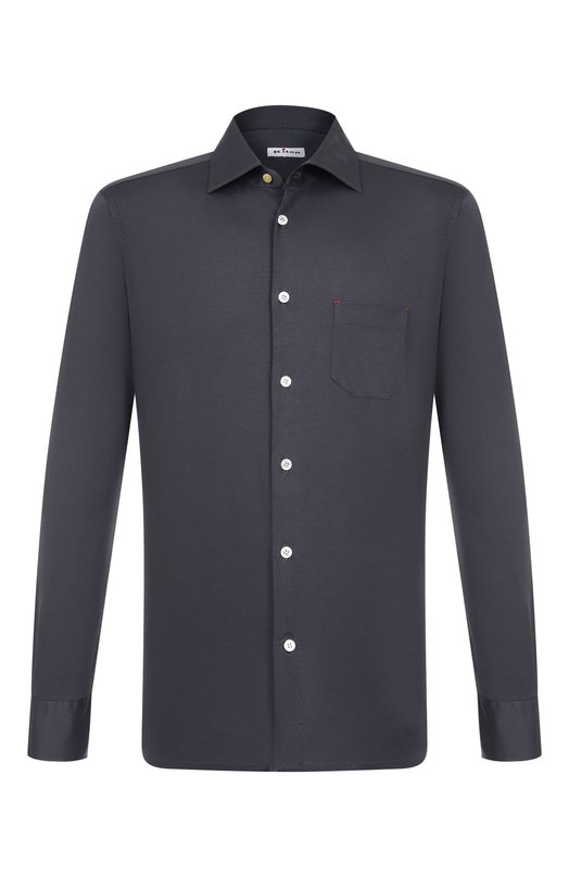 Хлопковая рубашка Kiton UMCNERH0900011 Серый UMCNERH0900011