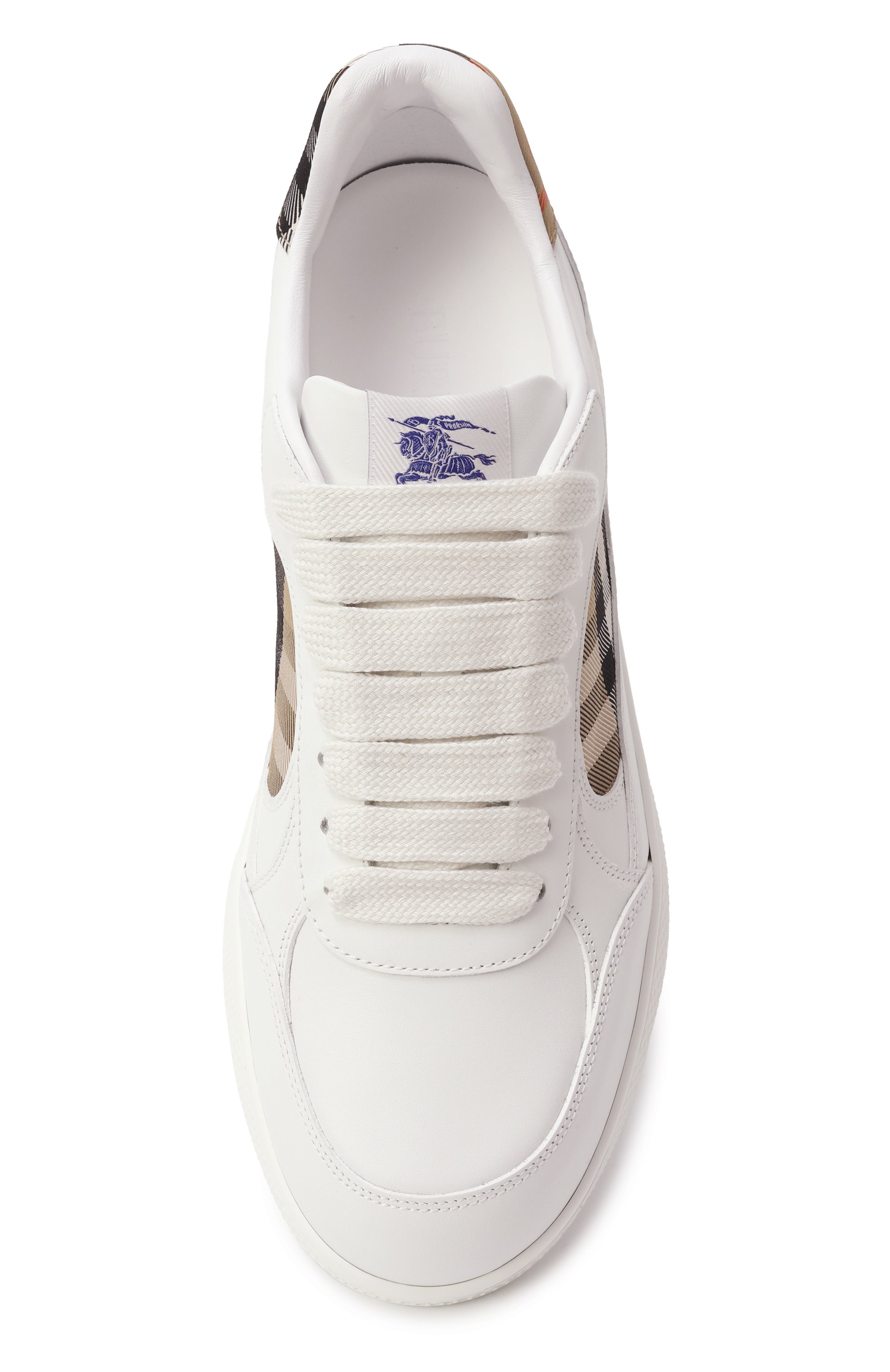 Комбинированные кеды terrace BURBERRY белого цвета по цене 72600 руб., арт. 8108649, фото 6 Комбинированные кеды terrace BURBERRY, арт. 8108649, фото 6