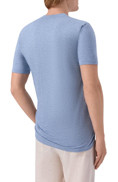 Футболка ZIMMERLI голубого цвета по цене 17000 руб., арт. 718-8251, фото 4 Футболка ZIMMERLI, арт. 718-8251, фото 4