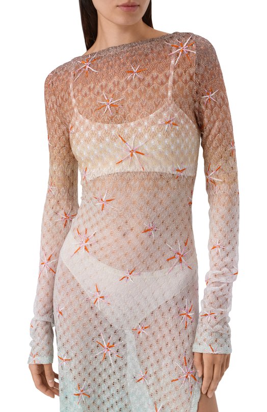 Платье из вискозы Missoni MS26SQ0T/BR014E Разноцветный  MS26SQ0T/BR014E Фото 4