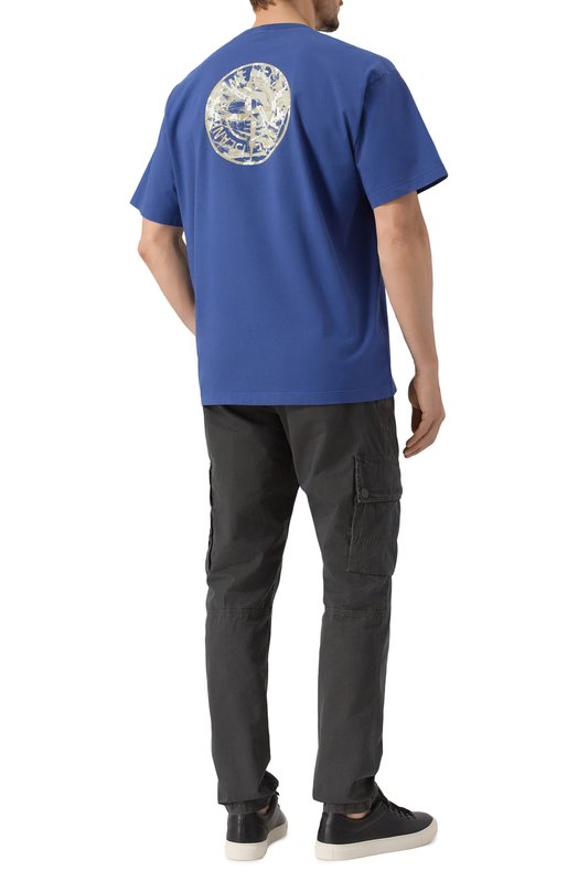Хлопковая футболка Stone Island K1S1521002RCS0153 Синий  K1S1521002RCS0153 Фото 2