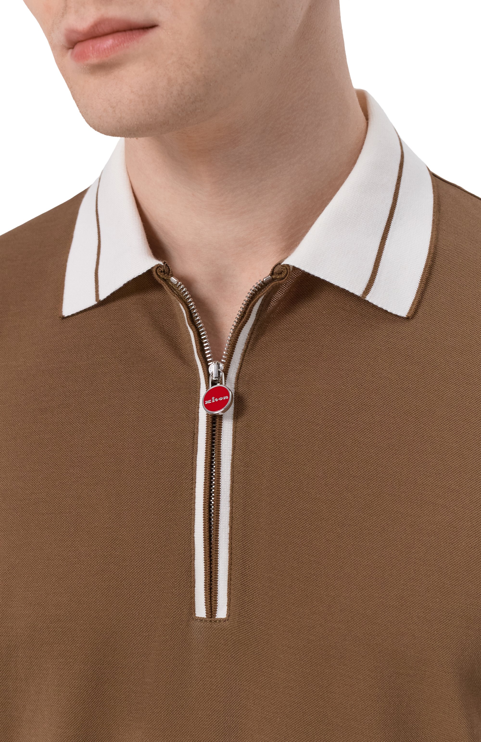 Хлопковое поло KITON коричневого цвета по цене 125000 руб., арт. UMK0880, фото 5 Хлопковое поло KITON, арт. UMK0880, фото 5