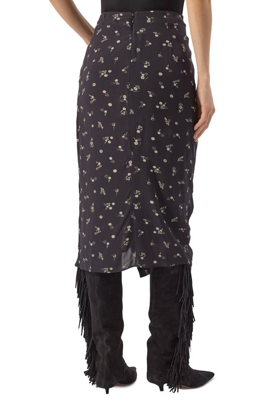 Юбка из вискозы Isabel Marant Etoile JU0313FA Чёрный  JU0313FA Фото 4