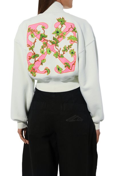 Хлопковая толстовка OFF-WHITE светло-зеленого цвета по цене 78800 руб., арт. 0WBE006F24FLE001, фото 4 Хлопковая толстовка OFF-WHITE, арт. 0WBE006F24FLE001, фото 4