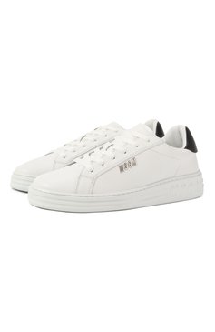 Женские кожаные кеды MSGM белого цвета, арт. 3841MDS506/787 | Фото 1 (Подошва: Платформа; Материал внутренний: Натуральная кожа; Драгоценные камни: Проставлено; Материал сплава: Проставлено; Материал внешний: Натуральная кожа; Кросс-КТ: Низкие; Стили: Кэжуэл; Материал утеплителя: Без утеплителя)