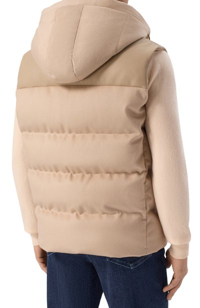 Пуховый жилет с кожаной отделкой MVST, арт. M26.1MM.JA34.1/F184 CASHMERE+CERV0, фото 4