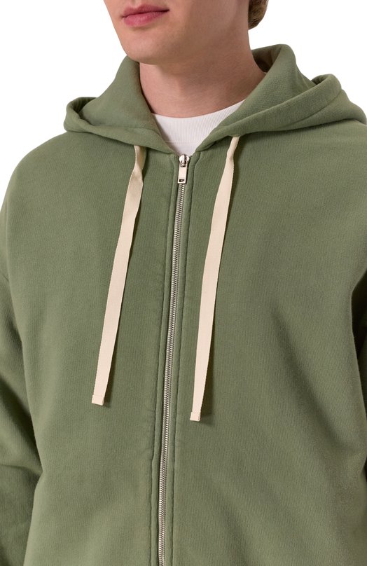Хлопковая толстовка Jil Sander J47HG0106/J20295 Зелёный  J47HG0106/J20295 Фото 5